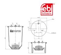 Febi BILSTEIN Soffietto Primavera Sospensioni Pneumatiche Assale per Iveco Daily