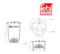 FEBI BILSTEIN 102808 Soffietto, Sospensione pneumatica