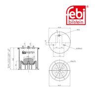 Febi BILSTEIN Soffietto Primavera Sospensioni Pneumatiche Asse SX per Iveco