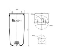 FEBI BILSTEIN Soffietto Sospensione pneumatica 20941 533 260