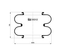 FEBI BILSTEIN Soffietto, Sospensione pneumatica 39312