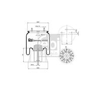 FEBI BILSTEIN Soffietto, Sospensione pneumatica 45098