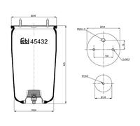 FEBI BILSTEIN Soffietto, Sospensione pneumatica 45432