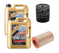 FEBI Controllo Set 10L LIQUI MOLY 10W-40 Leichtlauf Per Citroën Jumper