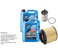 FEBI Controllo Set 10L LIQUI MOLY 5W-30 Longtime High Tech Per Audi A5 8T3