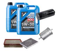 FEBI Controllo set 10L LIQUI MOLY 5W-30 Longtime High-Tech per Audi A6 Avant