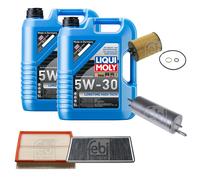 FEBI Controllo Set 10L LIQUI MOLY 5W-30 Longtime High Tech Per BMW X5 E53