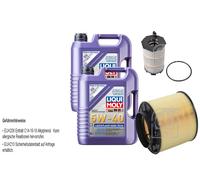 FEBI Controllo Set 10L LIQUI MOLY 5W-40 Leichtlauf High Tech Per Audi A5 8T3