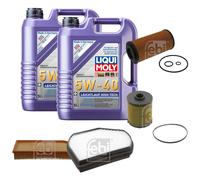 FEBI Controllo Set 10L LIQUI MOLY 5W-40 Leichtlauf High Tech Per Mercedes E