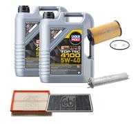 FEBI Controllo Set 10L LIQUI MOLY TOP TEC 4100 5W-40 Per BMW X5 E53 4.4I