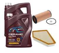 Febi Controllo Set 10L mannol Ceramica 5W-40 per BMW 3er Touring 330d