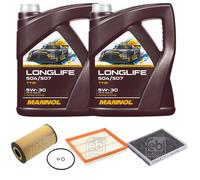 FEBI Controllo Set 10L MANNOL LONGLIFE 504/507 5W-30 Per Mercedes-Benz
