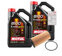 FEBI Controllo Set 10L MOTUL 8100 X-CESS 5W-40 Per Nissan Qashqai +2 I 2.0