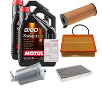 FEBI Controllo Set 10L MOTUL 8100 X-CLEAN 0W-30 Per Audi A4 Avant 2.7 TDI