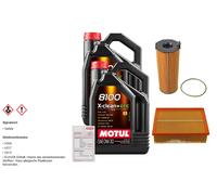 FEBI Controllo Set 10L MOTUL 8100 X-CLEAN 0W-30 Per Audi A4 Cabriolet 3.0