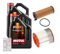FEBI Controllo Set 10L MOTUL 8100 X-CLEAN 0W-30 Per Audi A8 3.0 TDI Quattro