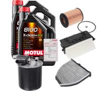 FEBI Controllo Set 10L MOTUL 8100 X-CLEAN 0W-30 Per Mercedes-Benz E-Klasse