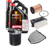 FEBI Controllo Set 10L MOTUL 8100 X-CLEAN 0W-30 Per Mercedes-Benz E-Klasse