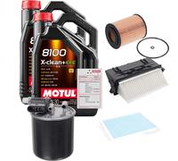 FEBI Controllo Set 10L MOTUL 8100 X-CLEAN 0W-30 Per Mercedes-Benz GLE 350 D