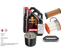 Febi Controllo Set 10L Motul 8100 x-Pulire 0W-30 per Audi A8 3.0 Tdi Quattro
