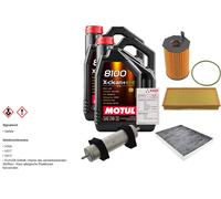 Febi Controllo Set 10L Motul 8100 x-Pulire 0W-30 per Audi Q7 3.0 Tdi di Quattro