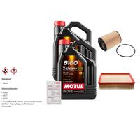Febi Controllo Set 10L Motul 8100 x-Pulire 0W-30 per VW Passat Variant