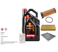 Febi Controllo Set 10L Motul 8100 x-Pulire 0W-30 per VW Touareg 3.0 V6 Tdi