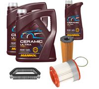 FEBI Controllo Set 11L MANNOL Ceramic 5W-40 Per Audi A8 3.0 TDI Quattro