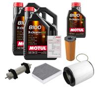 Febi Controllo Set 11L Motul 8100 x-Pulire 0W-30 per Audi A8 4.2 Tdi Quattro