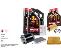 Febi Controllo Set 12L Motul 8100 x-Clean 0W-30 per Mercedes-Benz
