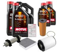 Febi Controllo Set 12L Motul 8100 x-Pulire 0W-30 per Audi A8 4.2 Tdi Quattro