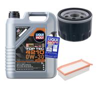 Febi Controllo Set 5 L Liqui Moly Top Tec 4210 0W-30 per Dacia Logan