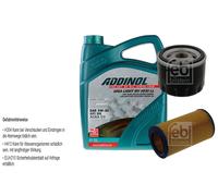 Febi Controllo Set 5L Addinol Giga Luce Mv 0530 Ll per Fiat Bravo II 1.9 D’