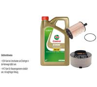 FEBI Controllo set 5L Castrol EDGE Titanio FST 5W-30 LL per Audi A4 Avant