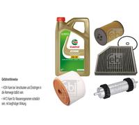 Febi Controllo Set 5L castrol edge Titanio FST 5W-30 Ll per . Audi A6