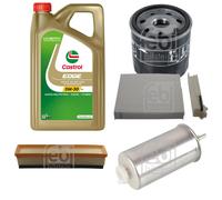 FEBI Controllo Set 5L Castrol EDGE Titanium FST 5W-30 LL Per Dacia Duster