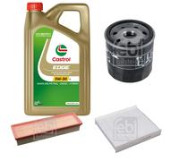 FEBI Controllo Set 5L Castrol EDGE Titanium FST 5W-30 LL Per Dacia Logan MCV