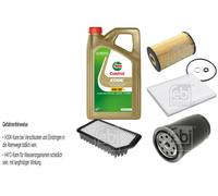 FEBI Controllo Set 5L Castrol EDGE Titanium FST 5W-30 LL Per KIA Cee'D