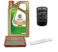FEBI Controllo Set 5L Castrol EDGE Titanium FST 5W-30 LL Per VW Sharan 2.0