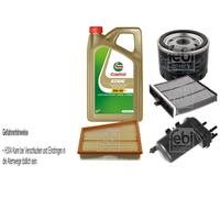 FEBI Controllo set 5L CASTROL Motoröl EDGE 5W-30 M per Renault Scénic II 1.5