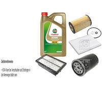 Febi Controllo Set 5L Castrol olio motore Edge 5W-30 M per Hyundai i20 Coupé 1.1