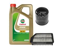 FEBI Controllo Set 5L CASTROL Olio Motore EDGE 5W-30 M Per Hyundai I30 Coupe 1.4