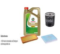 Febi Controllo Set 5L Castrol olio motore Edge 5W-30 M. per Opel Combo Tour