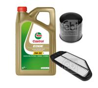 FEBI Controllo Set 5L CASTROL Olio Motore EDGE 5W-30 Per Chevrolet Spark 1.0
