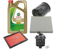 FEBI Controllo Set 5L CASTROL Olio Motore EDGE 5W-30 Per Honda Civic VI