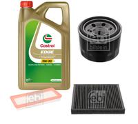 FEBI Controllo Set 5L CASTROL Olio Motore EDGE 5W-30 Per Smart Fortwo Cabrio