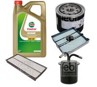 FEBI Controllo Set 5L CASTROL Olio Motore EDGE 5W-30 Per Subaru Forester 2.0