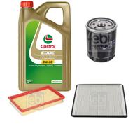 FEBI Controllo Set 5L CASTROL Olio Motore EDGE 5W-30 Per Subaru Justy III 1.3