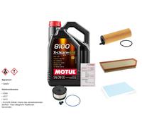 Febi Controllo Set 5L di Motul 8100 x-Clean 0W-30 per Mercedes-Benz