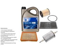 Febi Controllo Set 5L GM Generale Motori 5W-30 dexos2 per Filtro Opel Vectra